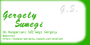 gergely sumegi business card