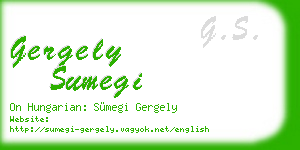 gergely sumegi business card